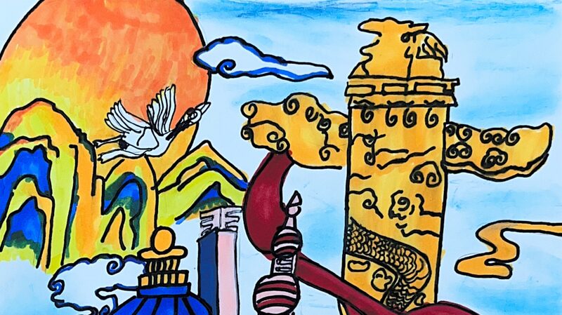 7_Year_Old_Liu_Xinyi_s_Vibrant_Artwork_Bridges_China_s_Past_and_Future__ - News for amigos, by amigos 7_Year_Old_Liu_Xinyi_s_Vibrant_Artwork_Bridges_China_s_Past_and_Future__