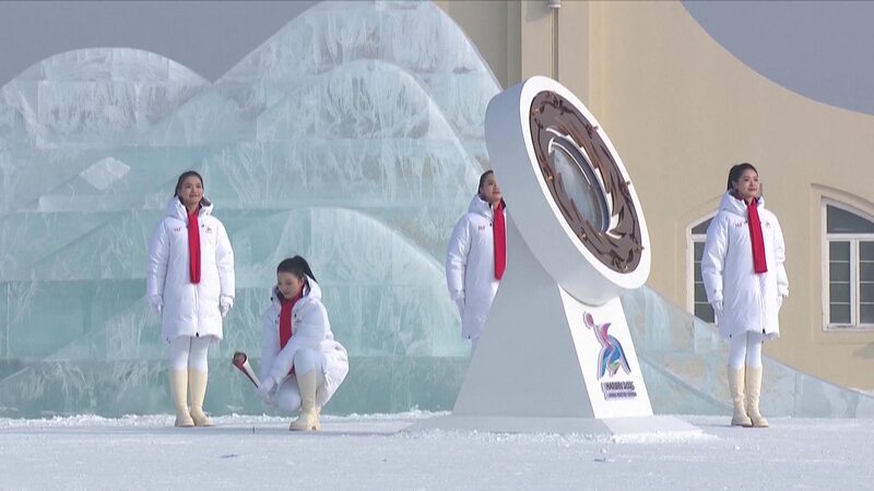 Flame_Ignited_for_Harbin_2025_Asian_Winter_Games_Amidst_Ice_and_Fire__poster - News for amigos, by amigos __Flame_Ignited_for_Harbin_2025_Asian_Winter_Games_Amidst_Ice_and_Fire_ video poster