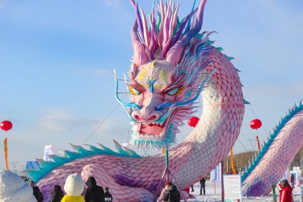 Majestic Pink Chinese Dragon Lights Up Shenyang’s Spring Festival Majestic_Pink_Chinese_Dragon_Lights_Up_Shenyang_s_Spring_Festival