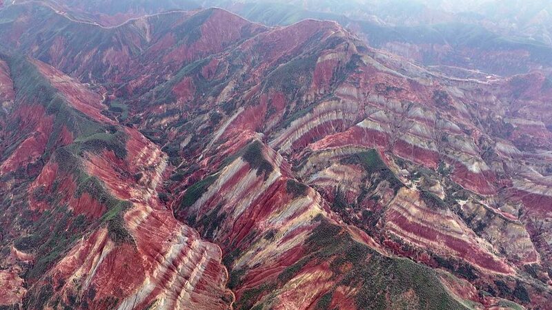 Shuimo_Danxia__Lanzhou_s_Red_Rocks_Turn_Green_this_Autumn___