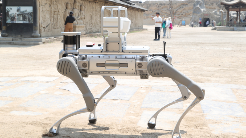 AI Meets Tourism: Robot Dog Patrols at Ningxia Film Studio AI_Meets_Tourism__Robot_Dog_Patrols_at_Ningxia_Film_Studio