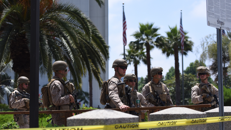 US Marines Detain Civilian in LA Amid Rising Protests US_Marines_Detain_Civilian_in_LA_Amid_Rising_Protests
