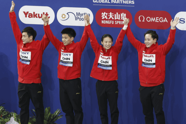 China Soars to Diving Mixed Team Gold at World Aquatics China_Soars_to_Diving_Mixed_Team_Gold_at_World_Aquatics