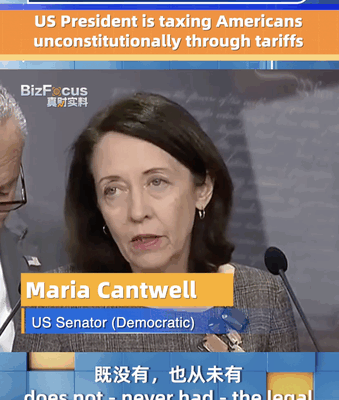 Sen. Cantwell: Trump’s Tariffs Are Unconstitutional Taxes on Citizens Sen. Cantwell: Trump’s Tariffs Are Unconstitutional Taxes on Citizens video poster
