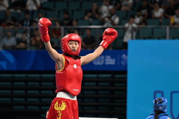 Chinese Mainland Dominates Wushu Sanda with 3 Golds in Chengdu Chinese_Mainland_Dominates_Wushu_Sanda_with_3_Golds_in_Chengdu