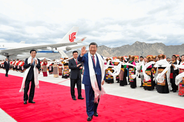Xi Jinping Lands in Lhasa for Xizang's 60th Anniversary 🎉