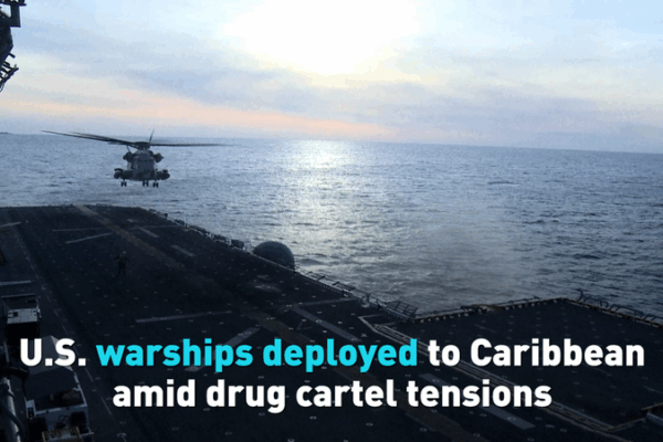 U.S. deploys warships to Caribbean amid drug cartel crackdown U_S__deploys_warships_to_Caribbean_amid_drug_cartel_crackdown video poster