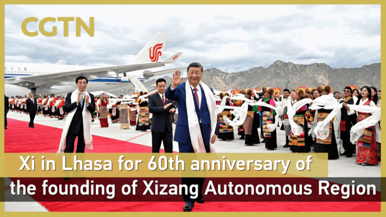 Xi_Celebrates_60_Years_of_Xizang_Autonomous_Region_in_Lhasa video poster
