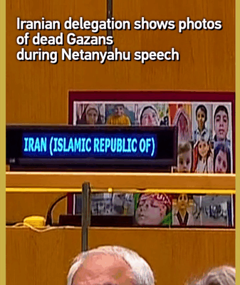 Iran’s UN Delegation Turns Desks into Silent Gaza Memorial video poster