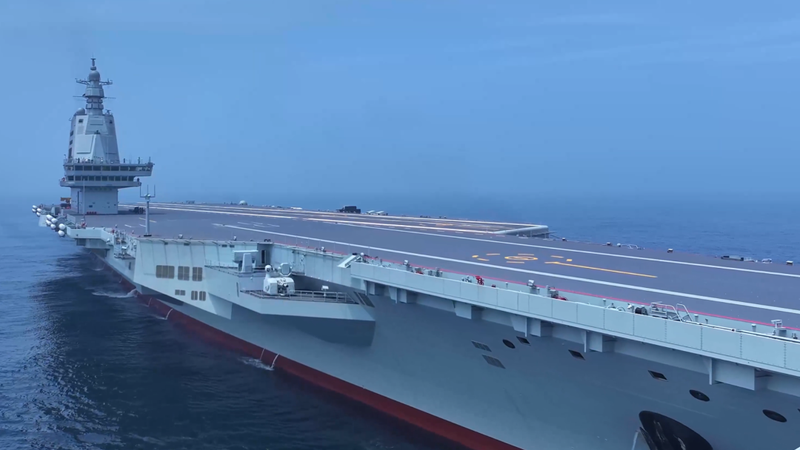 China’s New Carrier Fujian Sails South China Sea for Trials 🚢