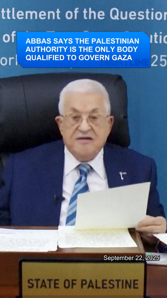 Abbas Calls for Gaza Unity, Disarmament, Full UN Membership Abbas_Calls_for_Gaza_Unity__Disarmament__Full_UN_Membership video poster