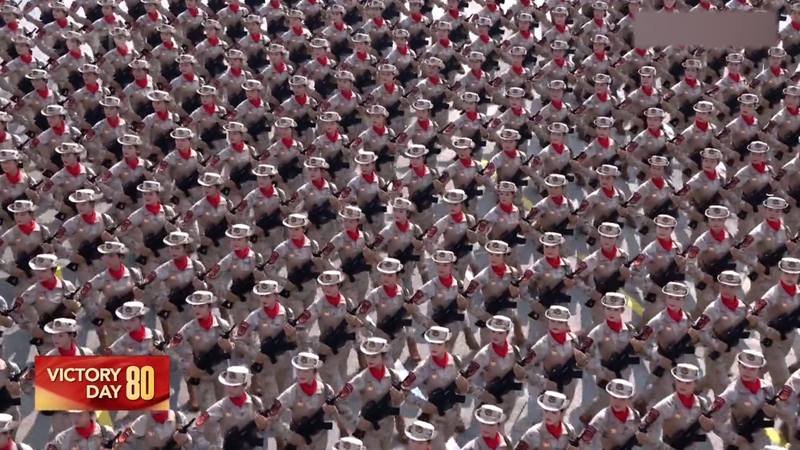 W09HDCUMCAPFQI70KXHR - News for amigos, by amigos Inspection of Women’s Militia Formation at V-Day Parade video poster