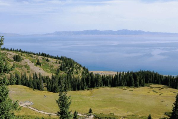 Misty Magic at Songshutou’s Sayram Lake View Misty Magic at Songshutou’s Sayram Lake View video poster