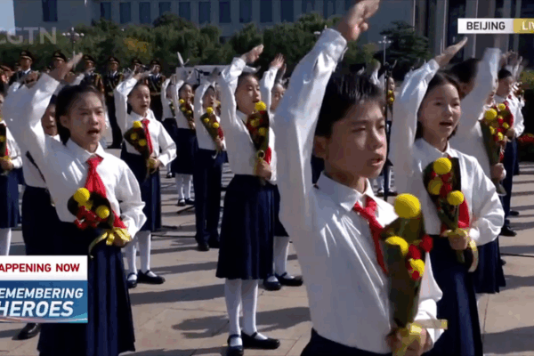 Young Voices Honor Heroes at Tiananmen Ceremony Young_Voices_Honor_Heroes_at_Tiananmen_Ceremony video poster