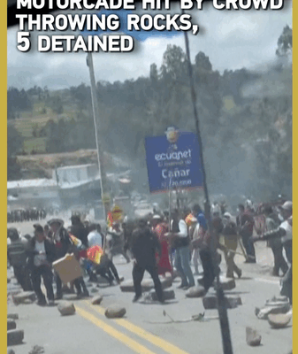 Noboa’s motorcade attacked amid Ecuador diesel protests 🚨 Noboa's motorcade attacked amid Ecuador diesel protests 🚨 video poster
