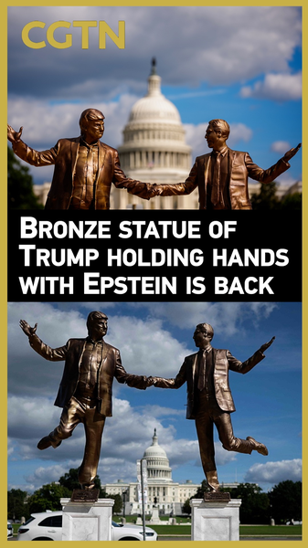 Surprise! Trump-Epstein Statue Returns to DC’s National Mall Surprise! Trump-Epstein Statue Returns to DC’s National Mall video poster