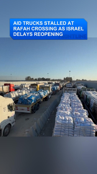 Aid Trucks Stalled at Rafah Crossing Amid Delays Aid_Trucks_Stalled_at_Rafah_Crossing_Amid_Delays video poster