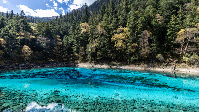 HJ3TVCBNIS84I2Q6Y77F - News for amigos, by amigos Jiuzhaigou’s Stunning Five-Color Lake 🌈 video poster
