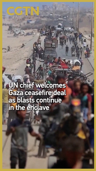 UN Chief Hails Gaza Ceasefire, Blasts Shake the Gaza Strip UN_Chief_Hails_Gaza_Ceasefire__Blasts_Shake_the_Gaza_Strip video poster