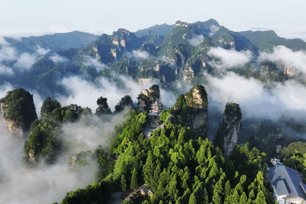 Soaring Views at Zhangjiajie’s Six Wonders Pavilion Soaring Views at Zhangjiajie’s Six Wonders Pavilion video poster