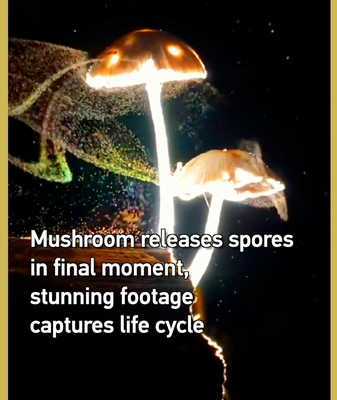 Mushroom’s Final Act: Stunning Spore Release Caught on Camera video poster