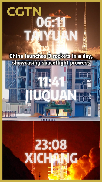 Chinese_Mainland_Launches_3_Rockets_in_One_Day video poster