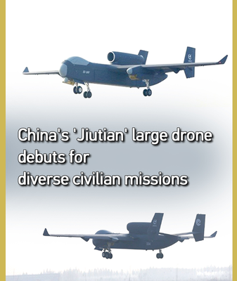 Jiutian Drone’s Maiden Flight Opens New Civilian Missions video poster