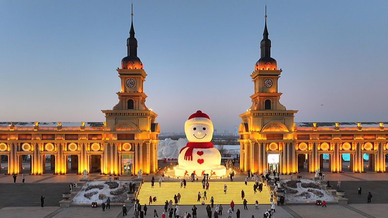 Harbin’s Giant Snowman Returns Bigger & Cuter Than Ever! ❄️⛄ video poster