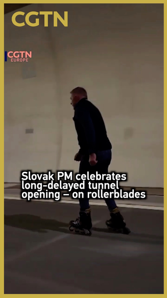 Slovak_PM_Roller_Skates_Through_7_5_km_Tunnel_to_Celebrate_Opening video poster