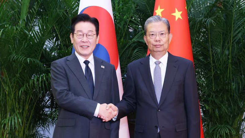 China_s_Top_Legislator_Zhao_Leji_Meets_ROK_President_Lee_in_Beijing