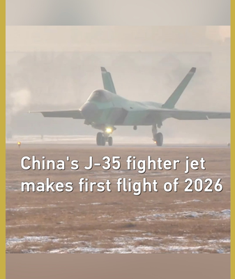 Chinese_Mainland_s_J_35_Stealth_Jet_Takes_Off_in_First_Flight_of_2026 video poster