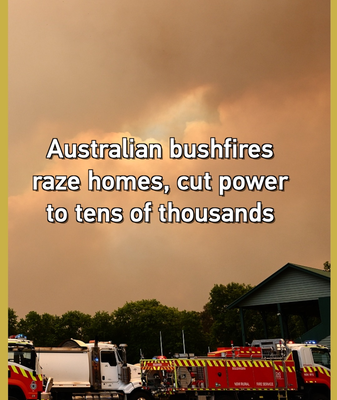 Australia’s Bushfires Devastate Homes, Knock Out Power to 38,000 video poster