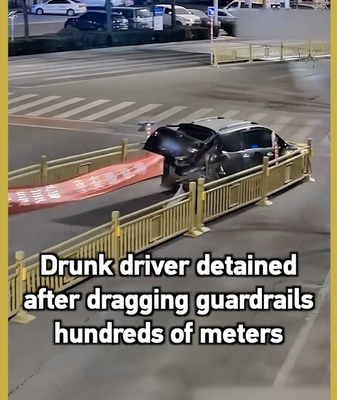 Drunk_Driver_Drags_Guardrails_for_Hundreds_of_Meters_Before_Arrest video poster