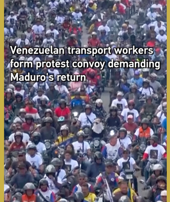 Transport Workers’ Convoy Rallies for Maduro’s Return video poster