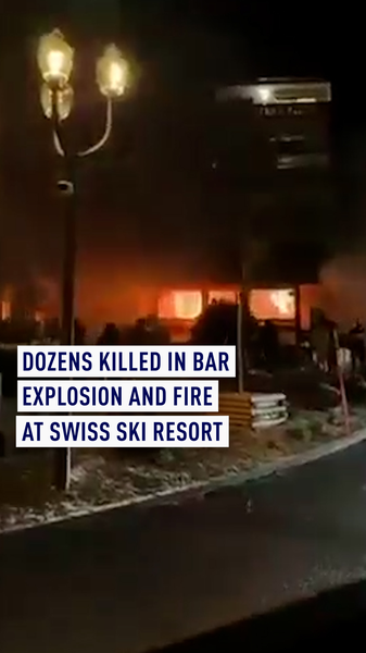 New Year’s Eve Blast in Swiss Ski Resort Bar Leaves Dozens Feared Dead video poster