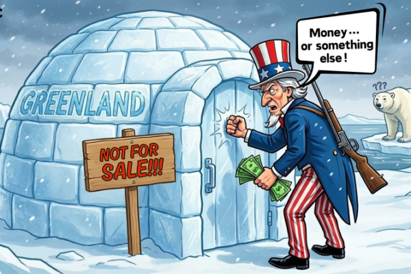 Satirical Cartoon Mocks Trump’s Greenland Takeover Plan