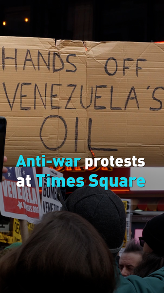 Times_Square_Protesters_Rally_Against_U_S__Military_Action_in_Venezuela video poster
